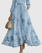 Rowella | Elegante Abito Lungo Plissettato