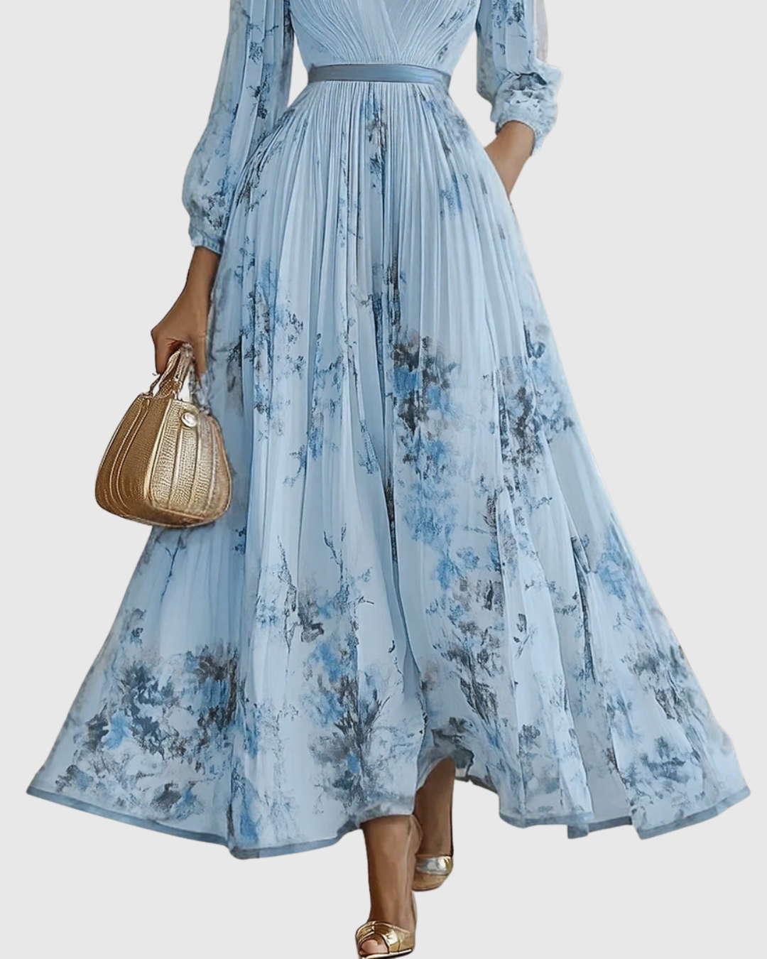 Rowella | Elegante Abito Lungo Plissettato