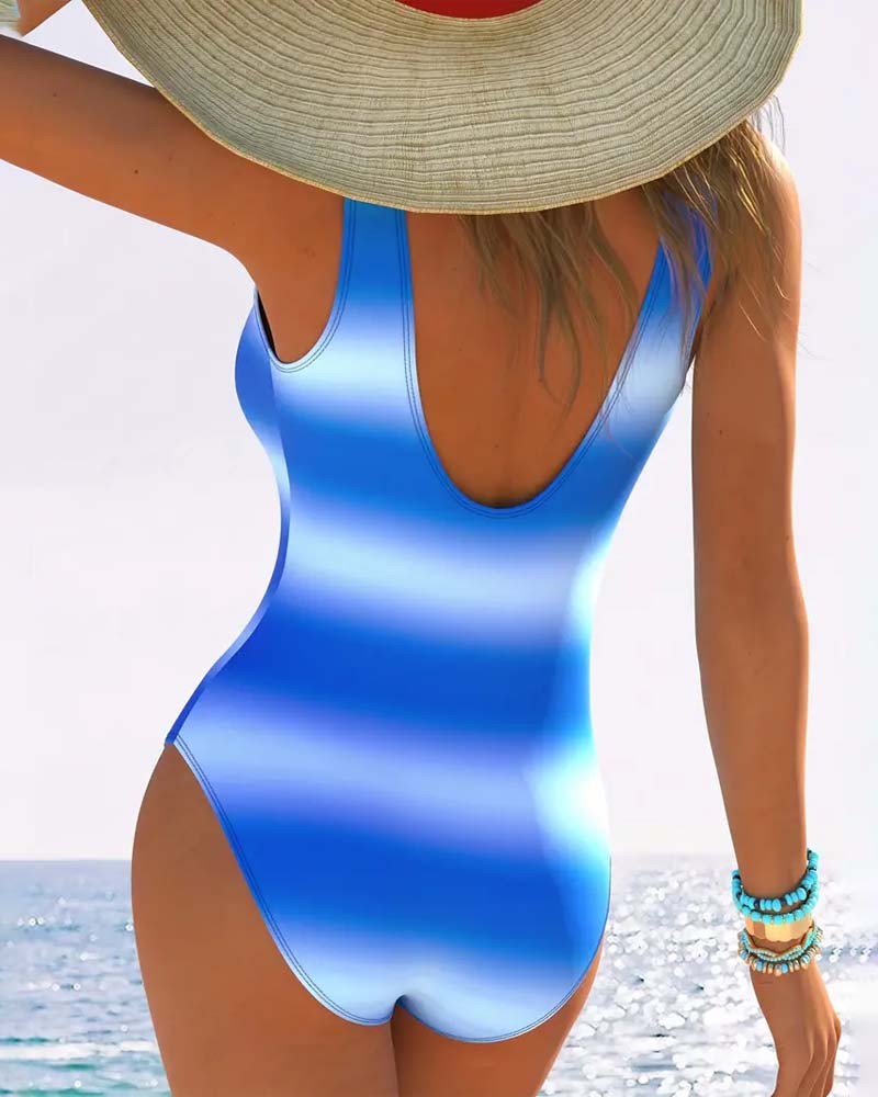Costume da bagno intero trendy sfumato a torsione