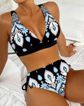 Costume da Bagno Sexy Reggiseno a Due Pezzi a Vita Alta