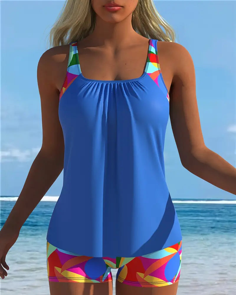 Costume da Bagno Senza Spalline Stampa Boxer