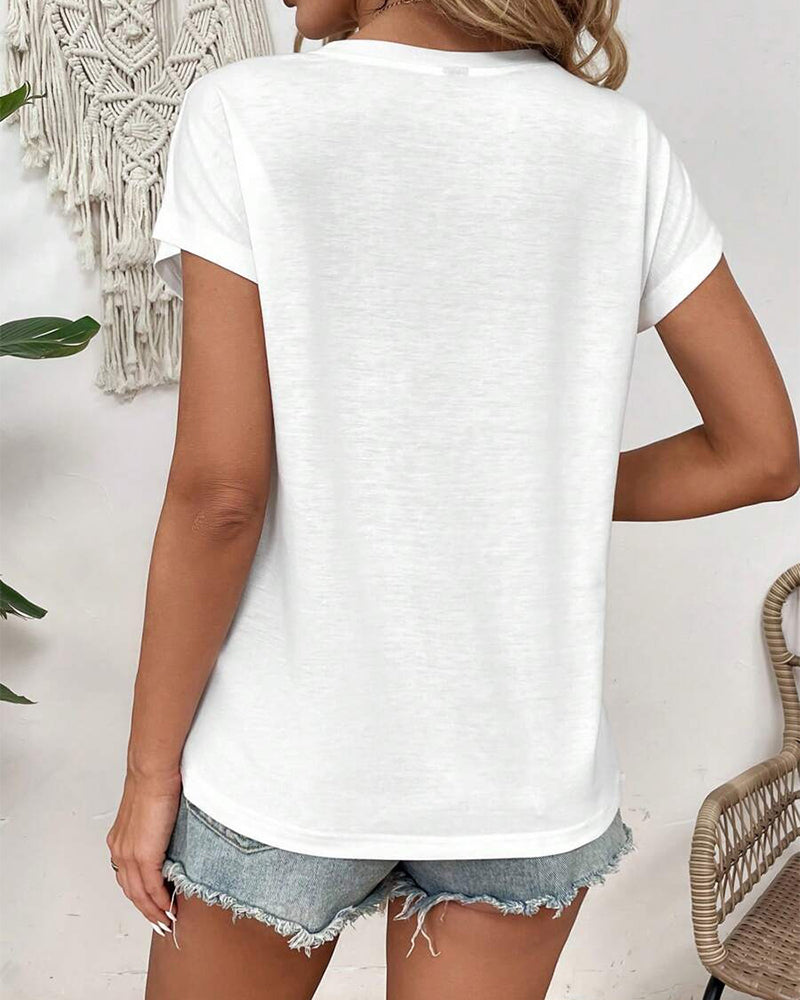 T-shirt girocollo traforata