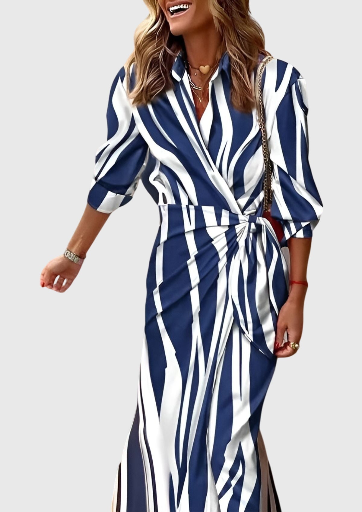 Everly | Abito Elegante Incrociato con Stampa