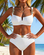 Bikini con fibbia in metallo