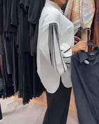 Camicia in contrasto a maniche lunghe