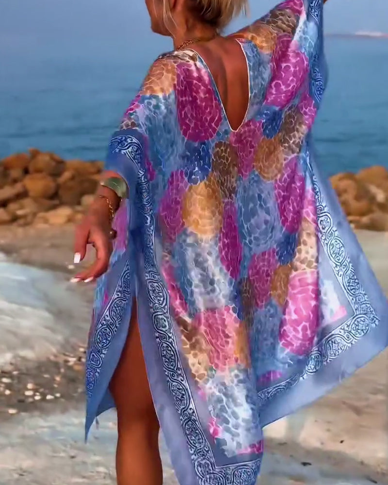 Pareo Stampato Resort Costume da Bagno