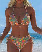 Bikini Halter Stampa