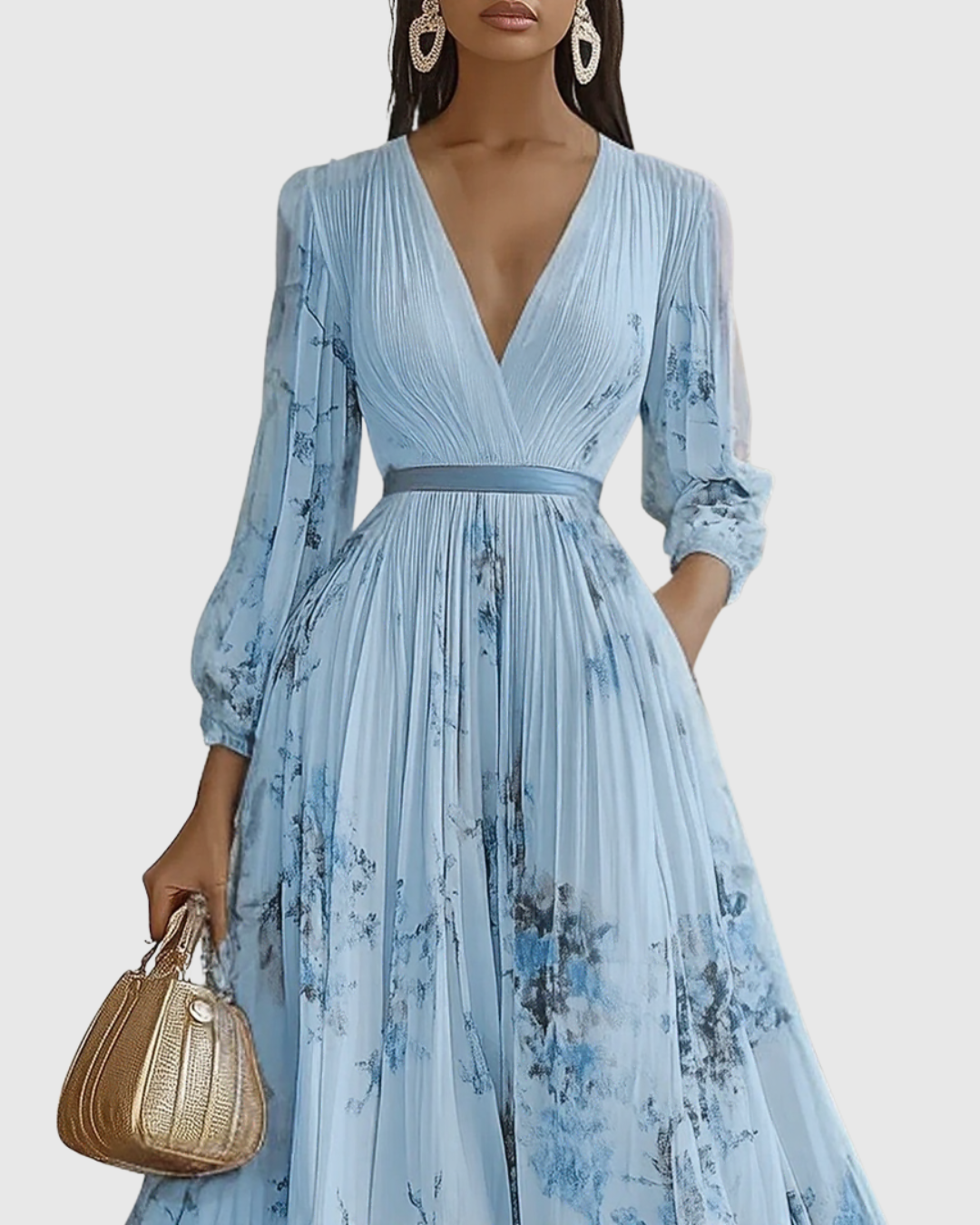 Rowella | Elegante Abito Lungo Plissettato