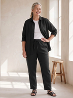 Noor | Set Camicia Manica Lunga e Pantalone Dritto