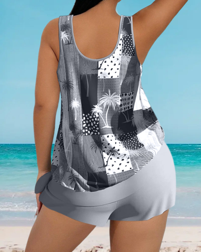 Completo tankini stampa cocco