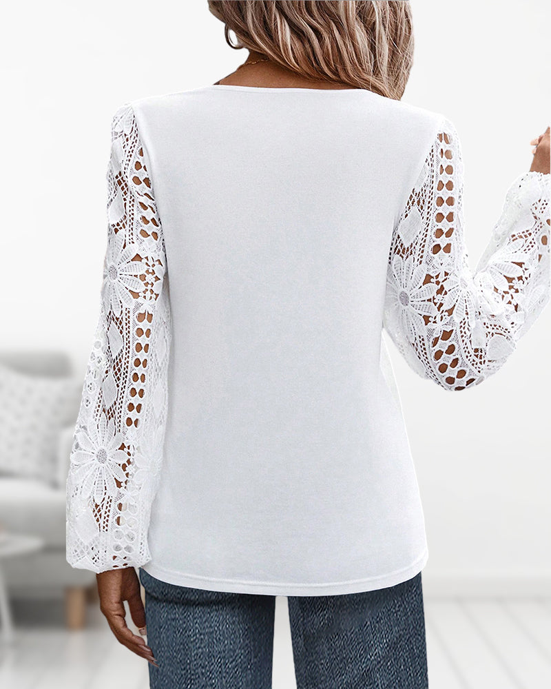 Camicetta casual con pizzo