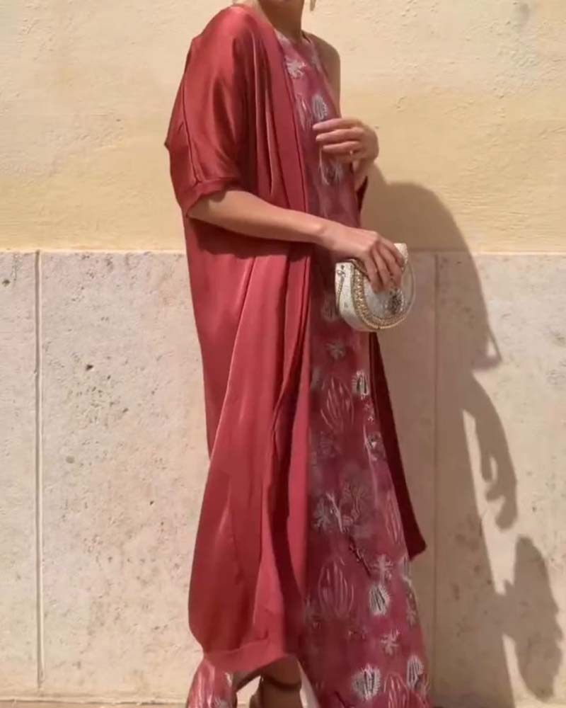 Abito lungo senza maniche + Cardigan coordinato