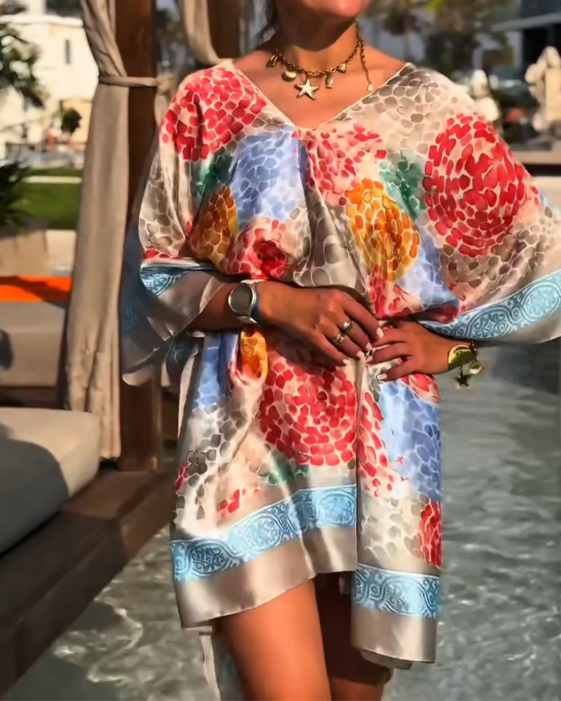 Pareo Stampato Resort Costume da Bagno