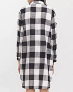 Camicia a maniche lunghe con stampa a quadri