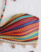 Bikini casual con frange a righe arcobaleno