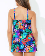 Tankini da vacanza con stampa a foglie
