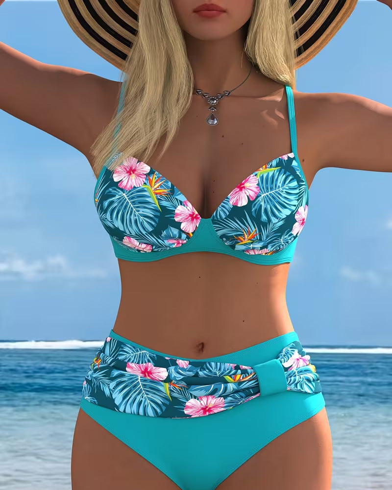 Bikini stampato due pezzi reggiseno