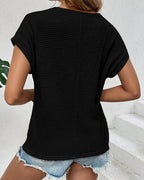 T-shirt Raglan in Maglia Traforata Traspirante