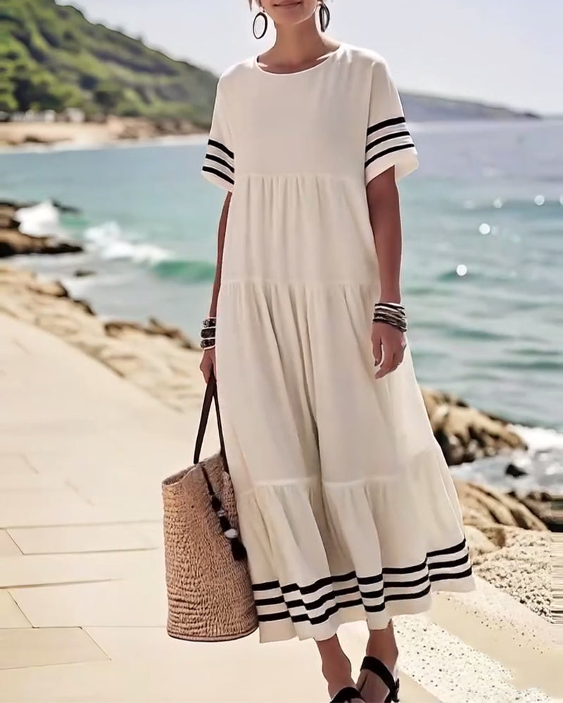 Vestito di Tendenza Vacanze a Maniche Corte