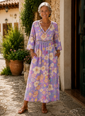 Vincenza | Abito Midi Floreale Violetto
