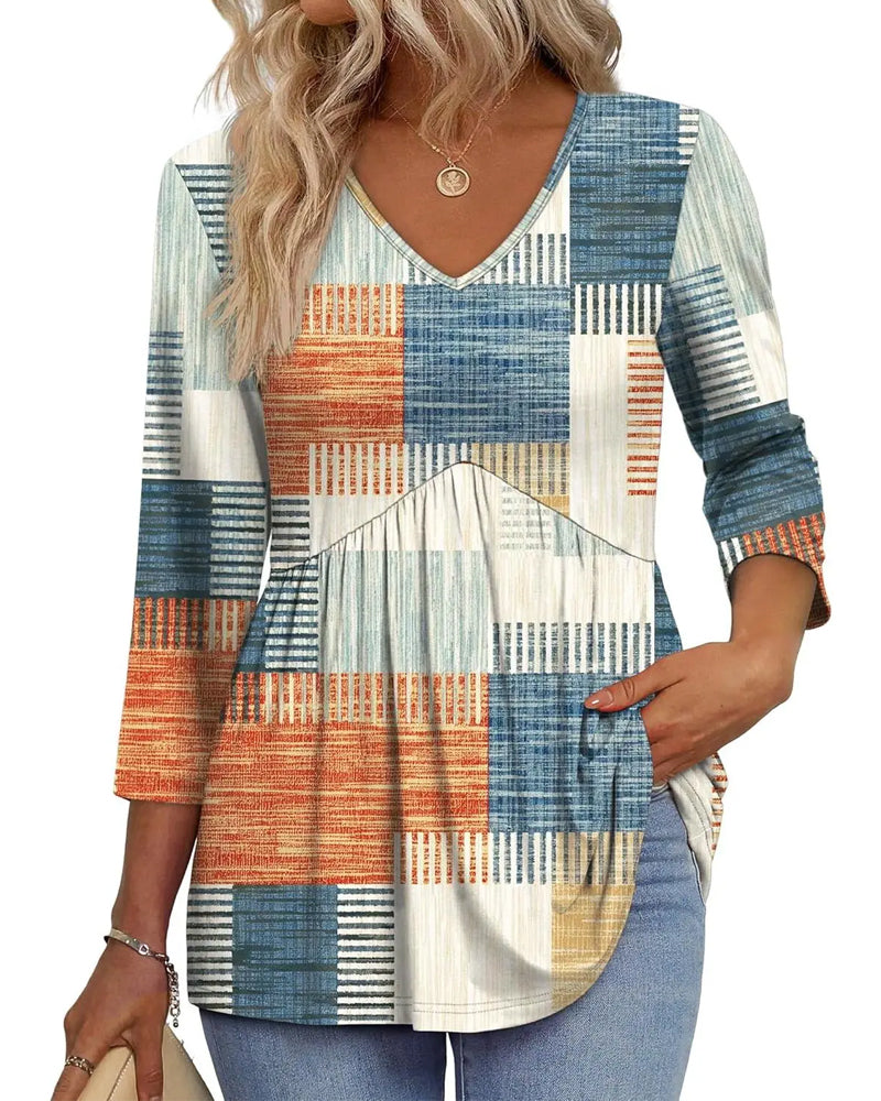 Blusa ampia a tre quarti casual