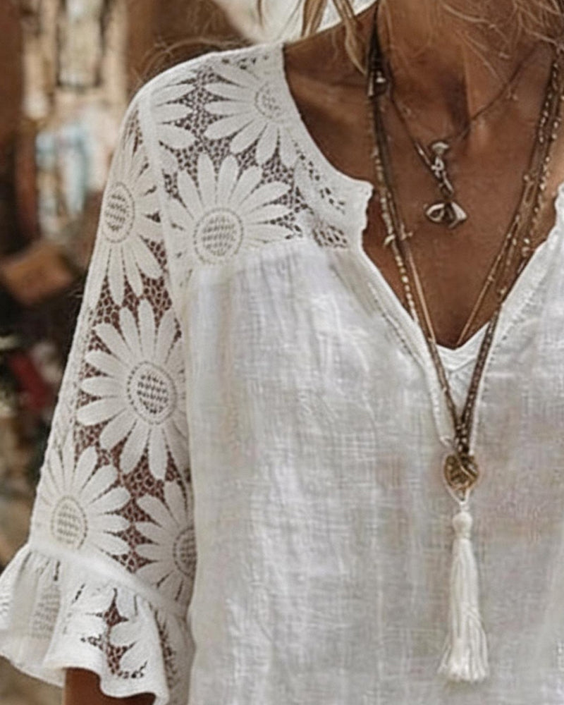 Camicetta Margherita Pizzo Patchwork