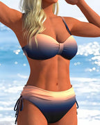 Bikini Motivo Sfumato Coulisse Alla Moda