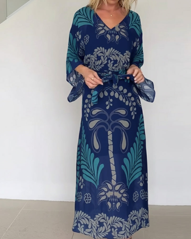 Abito boho con scollo a V ampio