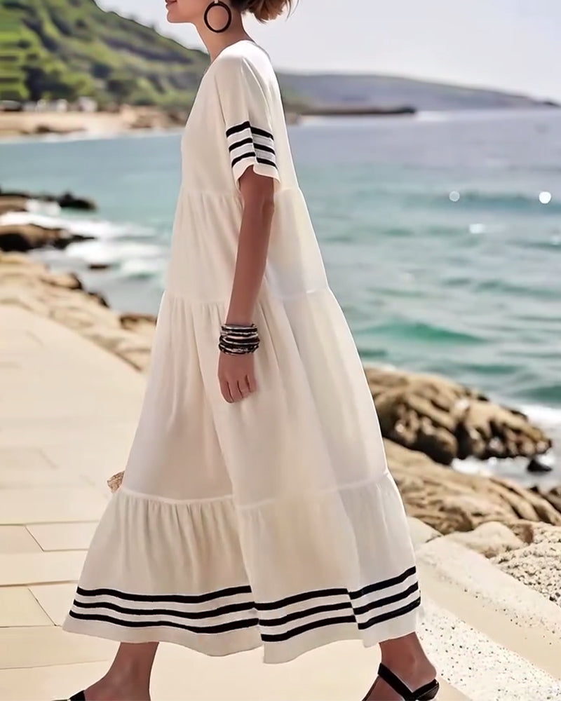 Vestito di Tendenza Vacanze a Maniche Corte