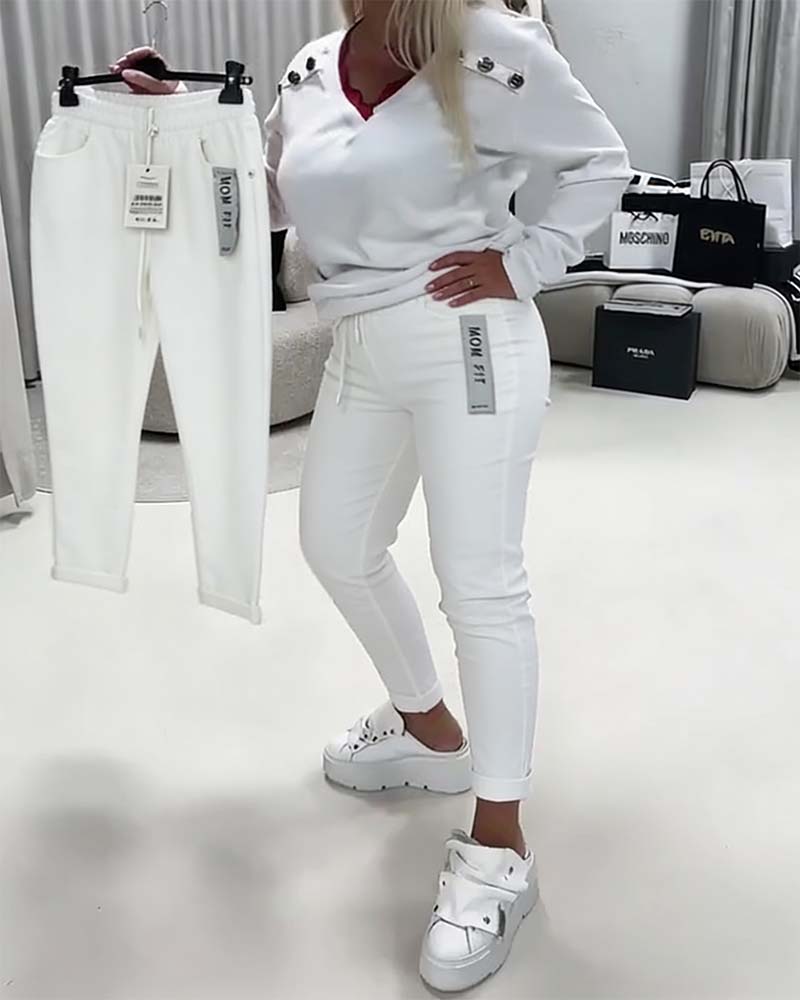 Pantaloni Moda Elastico Coulisse