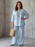 Prue | Completo Tunica Oversize con Pantaloni Larghi