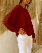 Felpa di tendenza casual monocolore a maniche lunghe