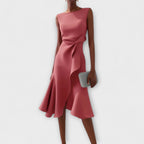 Juliette – Vestito midi asimmetrico con drappeggio