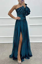 Hazel™ | Abito lungo elegante a righe con spalle scoperte