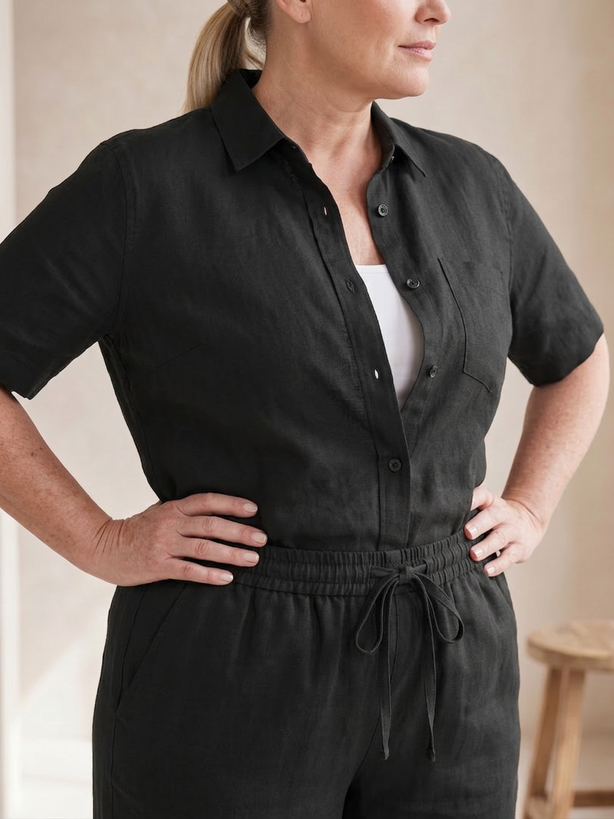 Noor | Set Camicia Manica Lunga e Pantalone Dritto