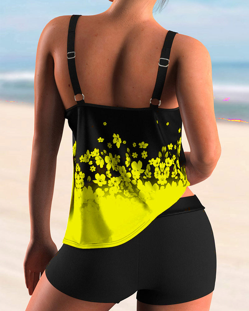 Tankini a stampa floreale