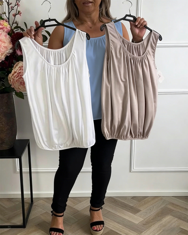 Canotta Reggiseno Incorporato Scollo A U Casual