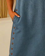 Abito chemisier casual in denim