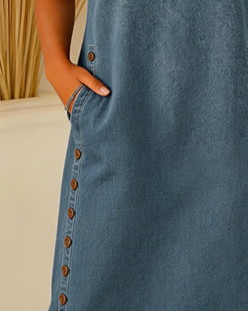 Abito chemisier casual in denim