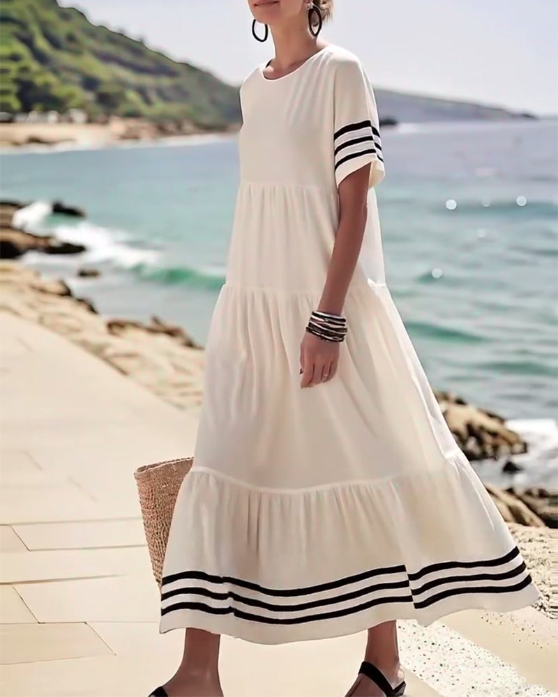 Vestito di Tendenza Vacanze a Maniche Corte