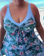 Costume da bagno due pezzi stampato casual