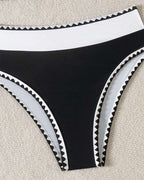 Bikini Sexy Triangolo Spaccato Colore a Contrasto