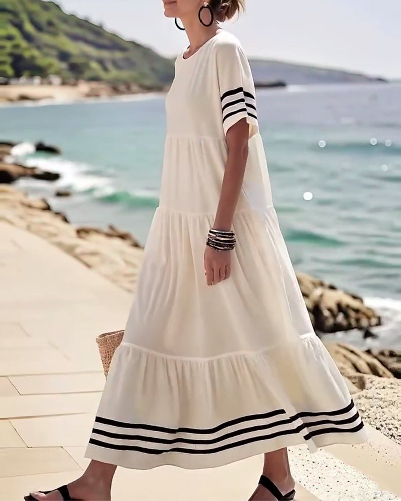 Vestito di Tendenza Vacanze a Maniche Corte