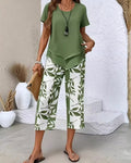 Completo due pezzi stampato casual con pantaloncini