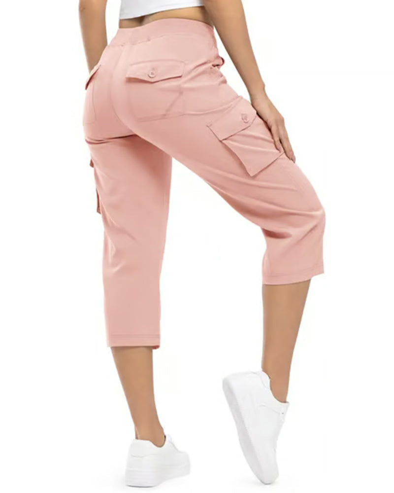 Pantaloni Casual Corti Multi-Tasche da Trekking
