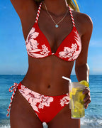 Bikini semplice sexy all'americana con scollo