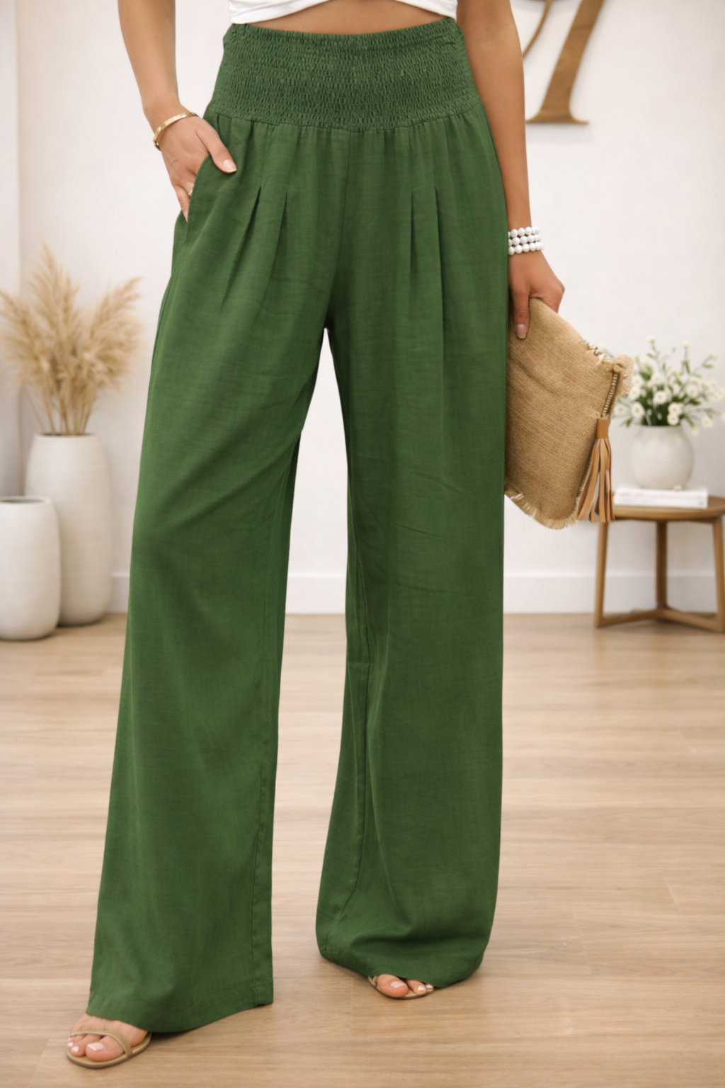Pantaloni Lexia in Cotone e Lino con Taglio Fluido ed Eleganza Naturale