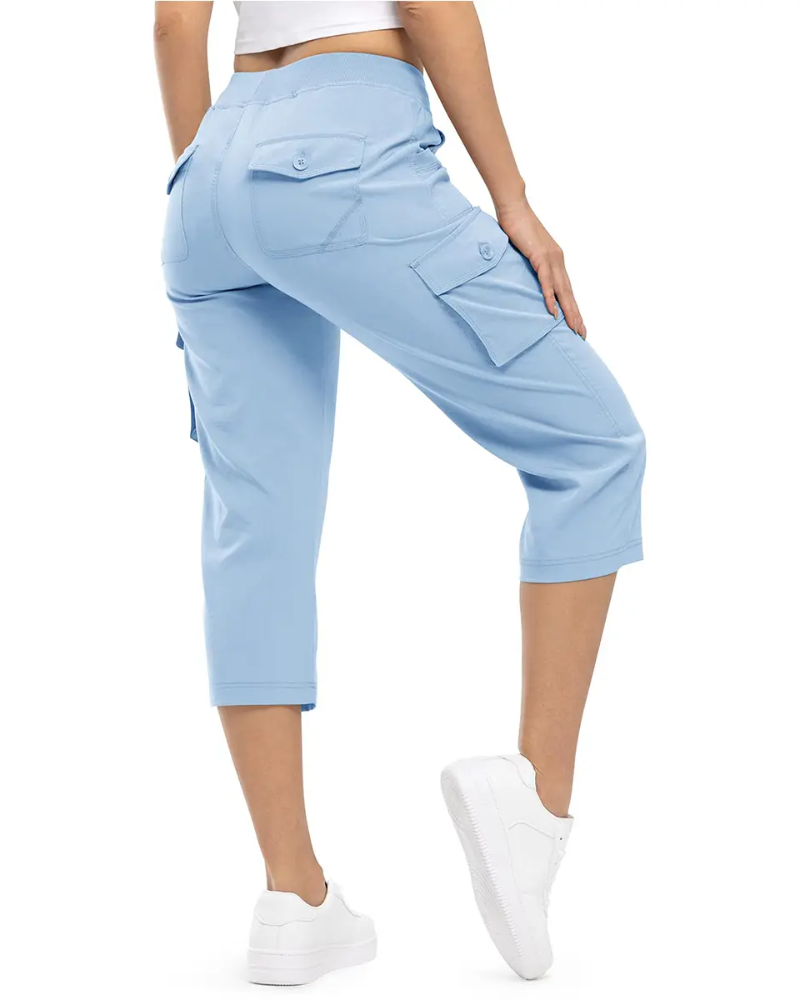 Pantaloni Casual Corti Multi-Tasche da Trekking
