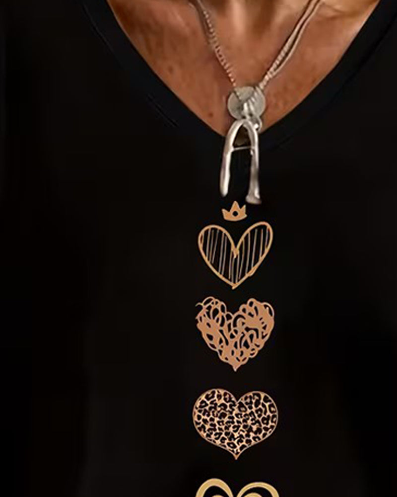 Top a cuore con scollo a V