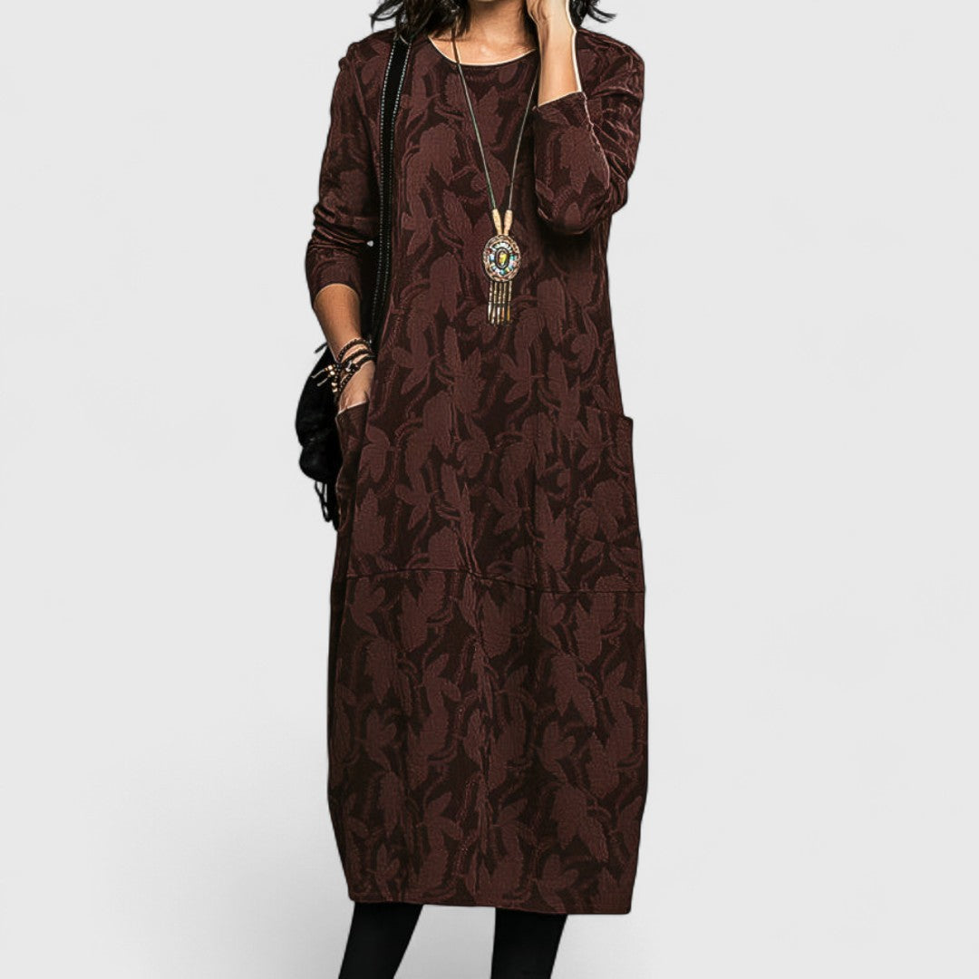 Caterina - Abito elegante con drappeggio delicato e tocco lussuoso